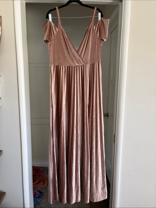 ASOS Dresses & Skirts - ASOS Rose Blush Velvet Maxi Dress